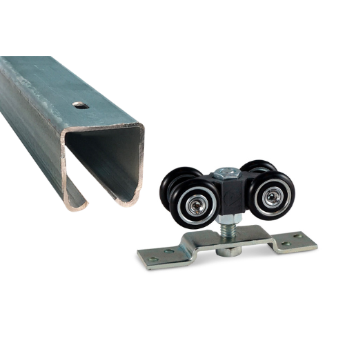 KIT DN 80 SR - Corredizo para 1 puerta Colgante - Riel x 3 mts.